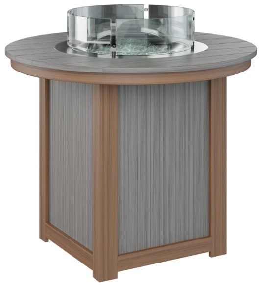 Berlin Gardens Donoma 44" Round Counter Fire Table (Natural Finish)